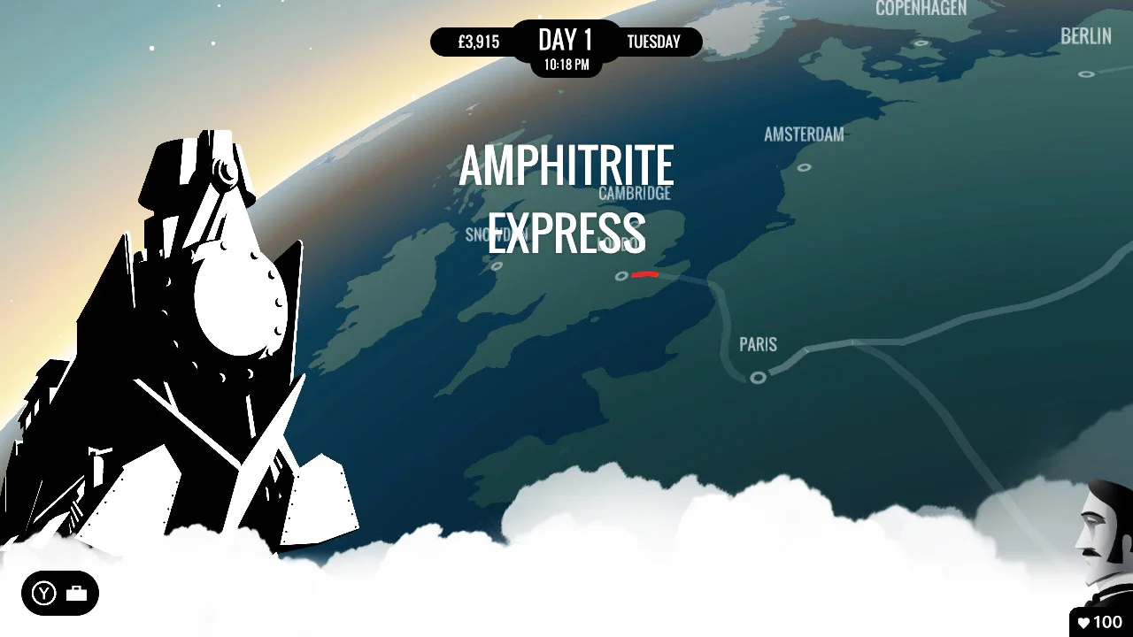 The Amphitrite Express departs London in 80 Days